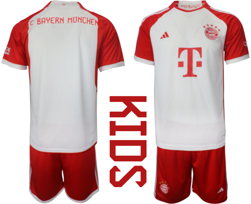 Youth 2023-2024 Club Bayern Munich home soccer jersey->bayern munich jersey->Soccer Club Jersey
